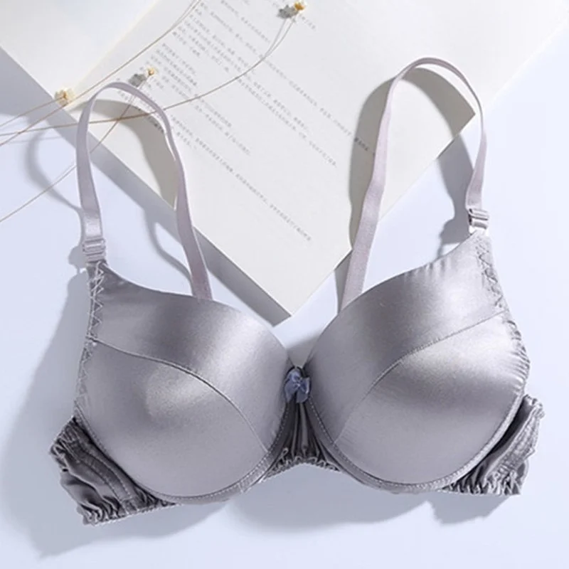 100% Mulberry Silk Spring/summer Thin Bra Double-sided Underwear Silk Bra Without Steel Ring Comfortable Breathable Plus Size
100% Mulberry Silk Spring/summer Thin Bra Double-sided Underwear Silk Bra Without Steel Ring Comfortable Breathable Plus Size