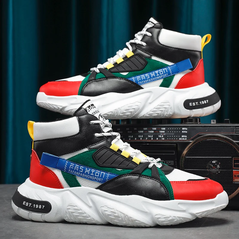 Fashion Colorful Chunky Sneakers Men Comfort Casual Sport Shoes Man Street High top Platform Footwear Male Trainer Running Shoes
Fashion Colorful Chunky Sneakers Men Comfort Casual Sport Shoes Man Street High top Platform Footwear Male Trainer Running Shoes