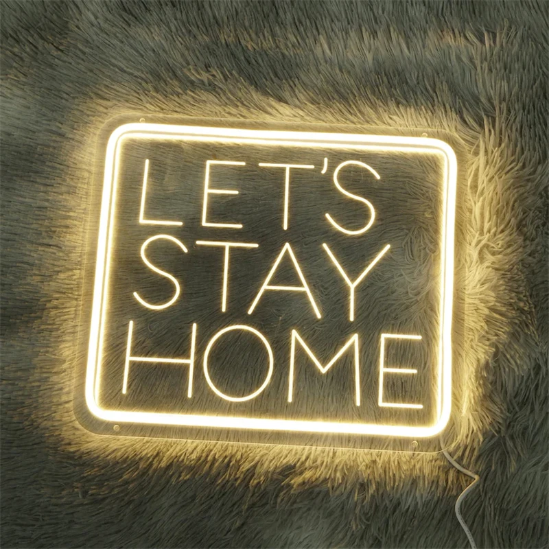 Let's Stay Home Custom LED Neon Sign Decorative Lamps Living Room Bedroom Decoration Wall Light For Children Room Neon Decor
Let's Stay Home Custom LED Neon Sign Decorative Lamps Living Room Bedroom Decoration Wall Light For Children Room Neon Decor