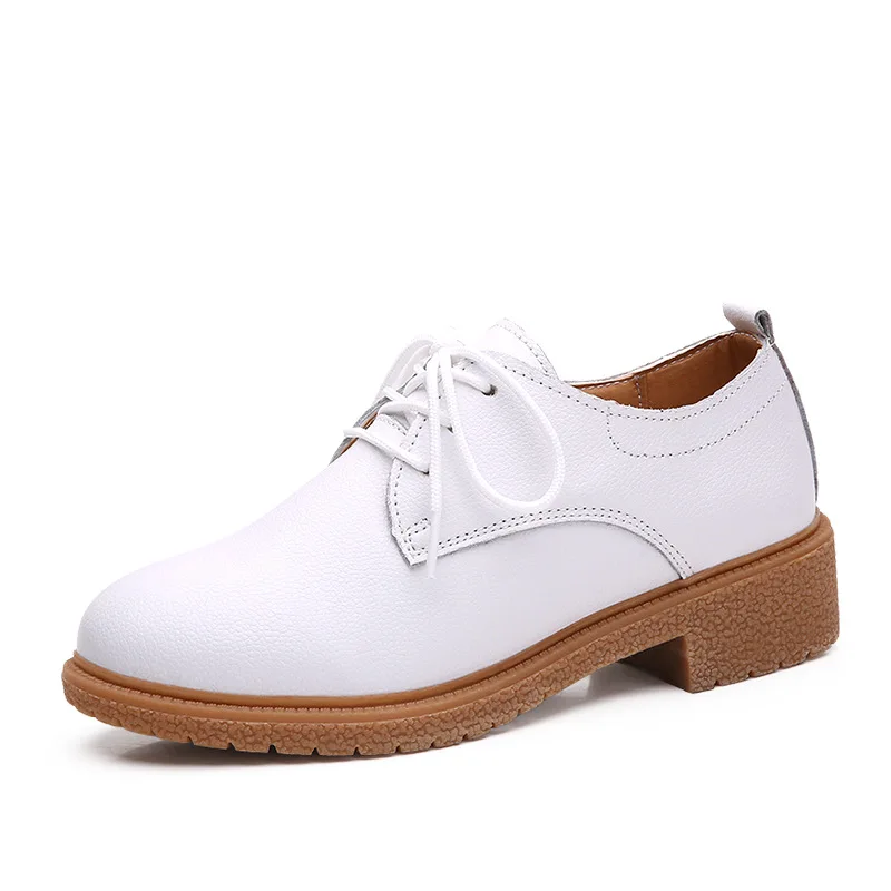 Genuine Leather Shoes Women Flats Oxford Lace Up Platform White Black Fashion Vintage Platform Brogue Shoes Woman
Genuine Leather Shoes Women Flats Oxford Lace Up Platform White Black Fashion Vintage Platform Brogue Shoes Woman