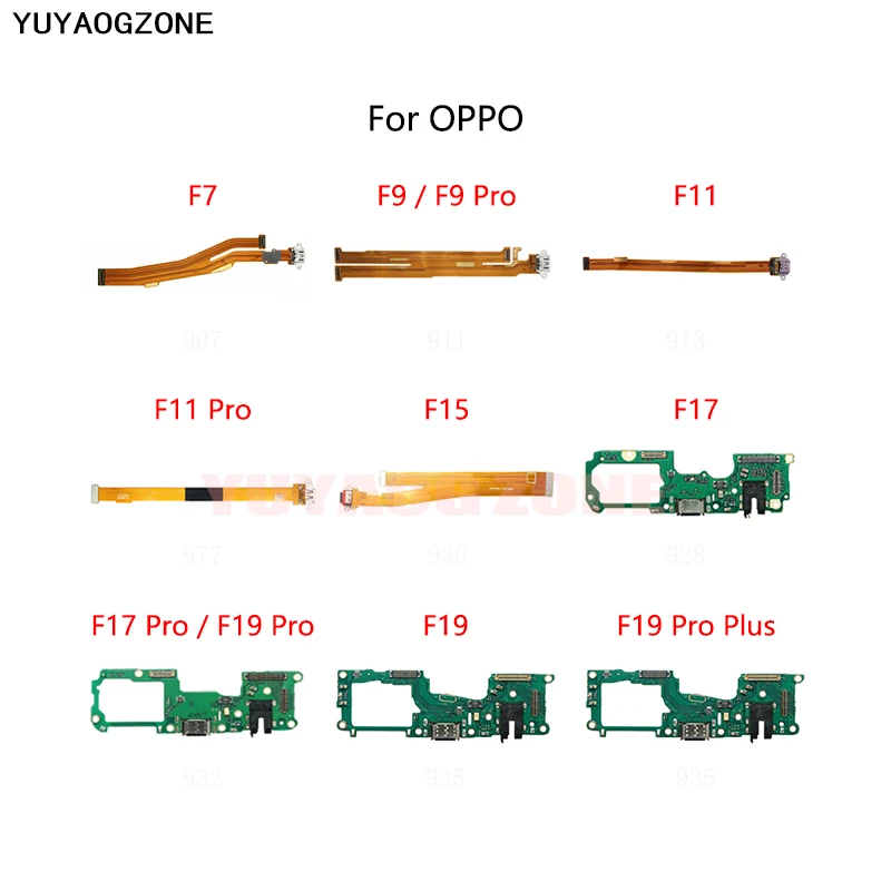 

Док-станция с USB-разъемом для зарядки и штекером, гибкий кабель для OPPO F7 F9 F11 F15 F17 F19 Pro Plus, Модуль платы для зарядки