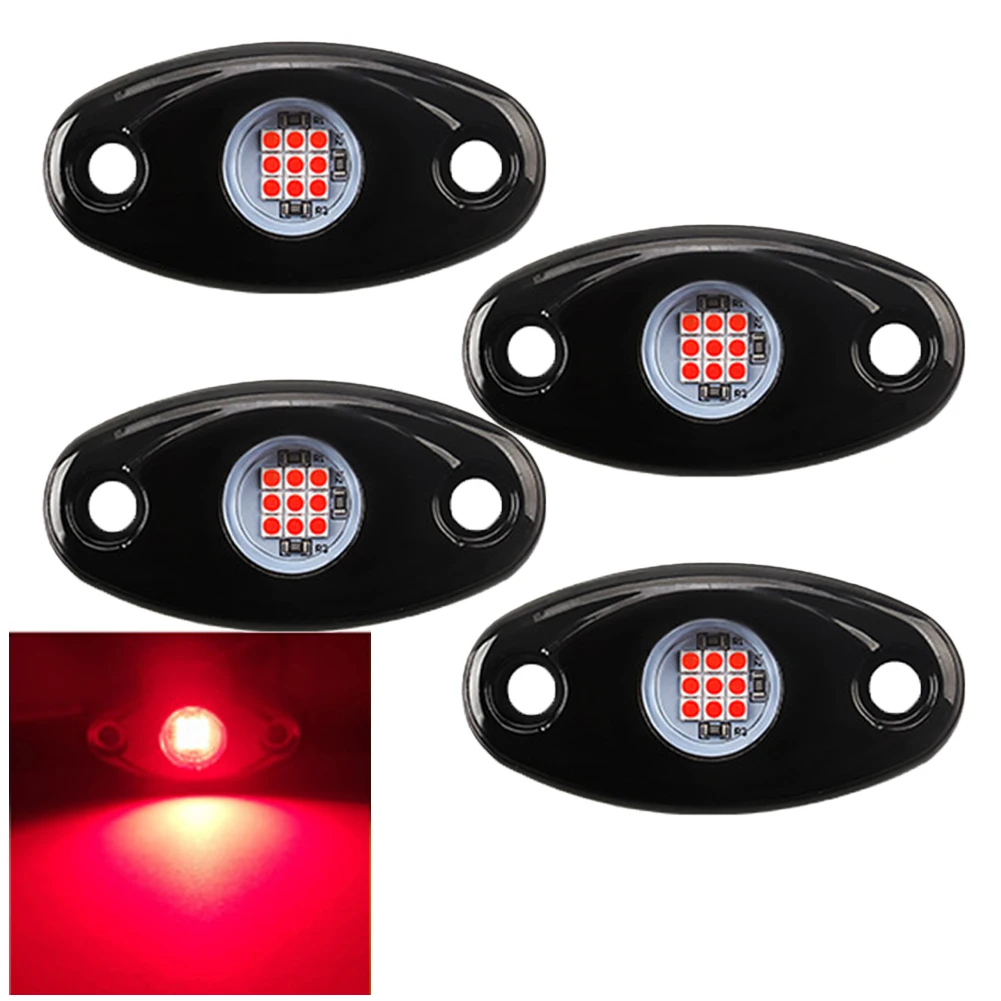 4pcs Car LED Rock Lights Underbody Light 9W 12V-24V DC IP67 For Jeep Offroad Truck ATV UTV 4X4 Car Boat Aluminum Alloy+PC
4pcs Car LED Rock Lights Underbody Light 9W 12V-24V DC IP67 For Jeep Offroad Truck ATV UTV 4X4 Car Boat Aluminum Alloy+PC