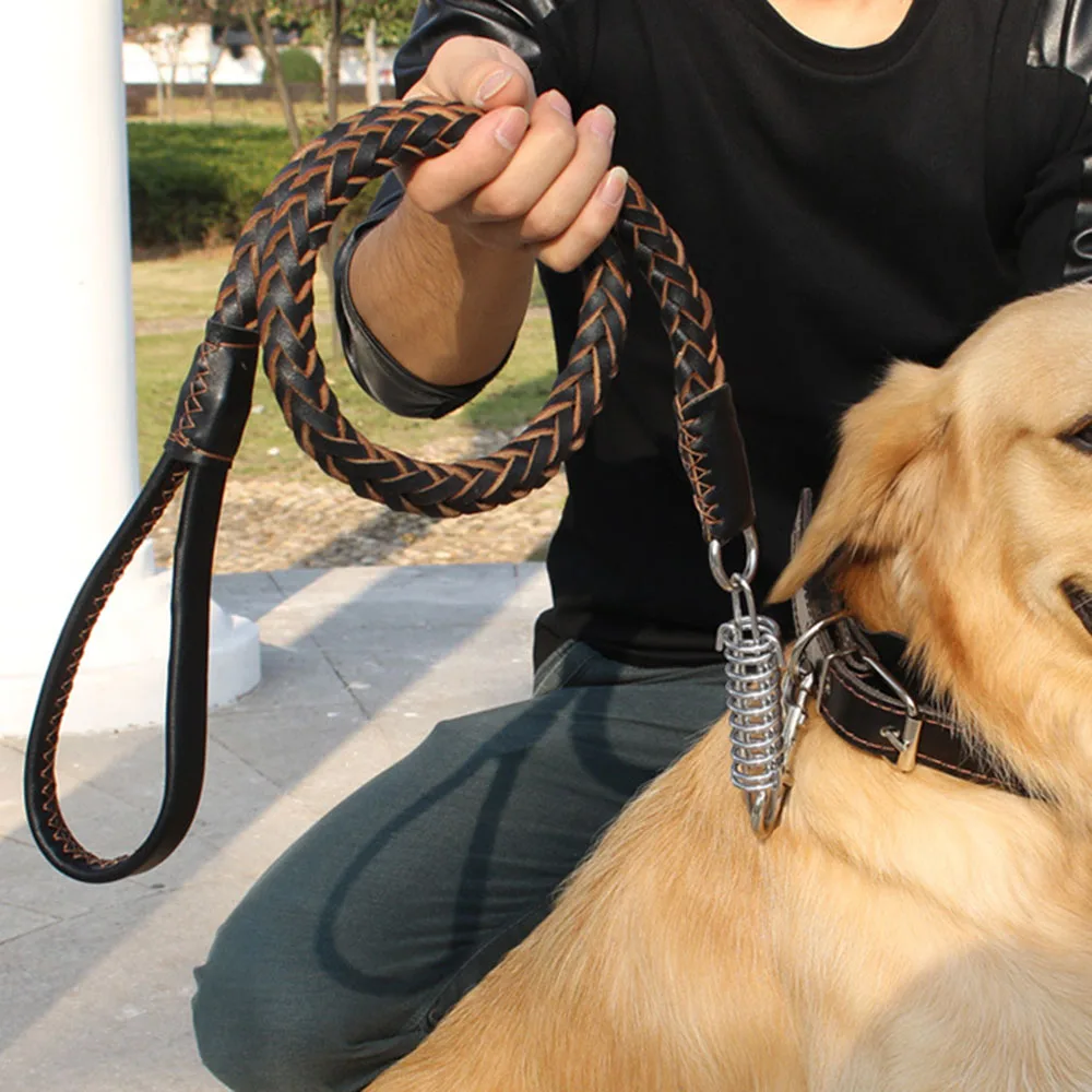 Heavy Duty Big Dog Leash, Genuine Leather, Braided Dog Training Leash for Shepherd, Bulldog, Labrador, Gold Retriever, Pet Lea
Heavy Duty Big Dog Leash, Genuine Leather, Braided Dog Training Leash for Shepherd, Bulldog, Labrador, Gold Retriever, Pet Lea
