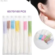 NEW 60/70/160pcs Pierced Ear Cleaning Herb Solution Paper Floss Ear Hole Aftercare Tools Kit Disposable Earrings Hole Cleaner