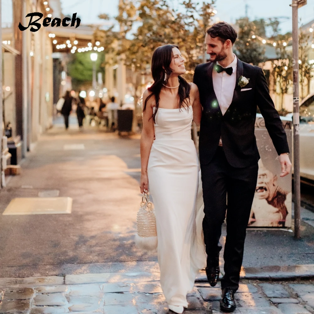 Женское атласное платье-русалка, простое пляжное свадебное платье без бретелек, Привлекательное платье невесты
Женское атласное платье-русалка, простое пляжное свадебное платье без бретелек, Привлекательное платье невесты