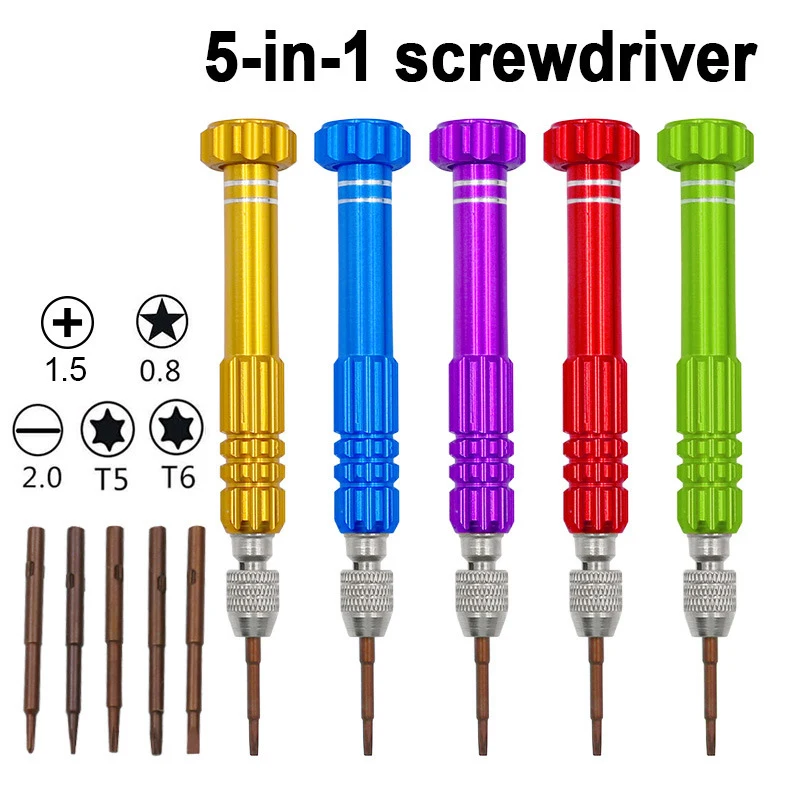 5 In 1 Aluminum Alloy Screwdriver Mobile Phone Disassembly Repair Tool Combination IPhone Samsung DIY Mobile Phone Repair Tool
5 In 1 Aluminum Alloy Screwdriver Mobile Phone Disassembly Repair Tool Combination IPhone Samsung DIY Mobile Phone Repair Tool