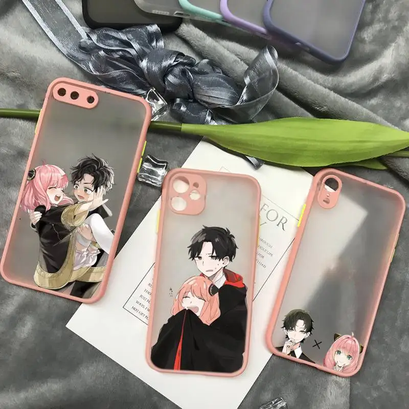 

Spy X Family Anya Anime Couple Phone Case matte transparent For iphone 14 11 12 13 plus mini x xs xr pro max cover