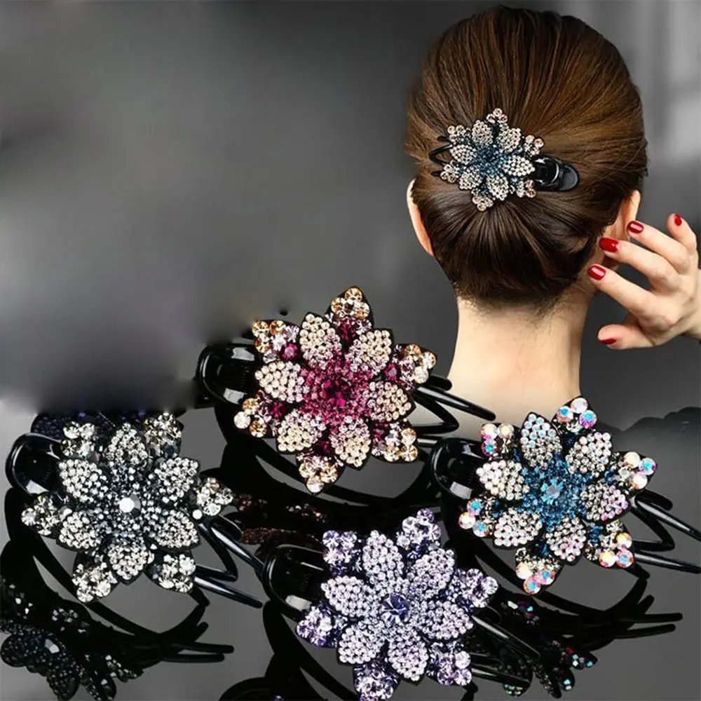 Elegant Flower Duckbill Clip Exquisite Shiny Hair Clip Simple Fashion Three Tooth Shark Clip For Women
Elegant Flower Duckbill Clip Exquisite Shiny Hair Clip Simple Fashion Three Tooth Shark Clip For Women