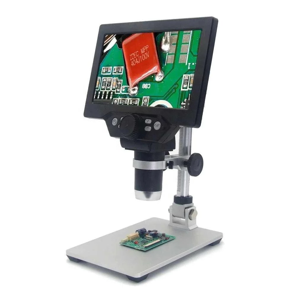

1200X Digital Microscope Electronic Video Microscope 7inch LCD 12MP Solder Phone Repair Magnifier Built-in Battery