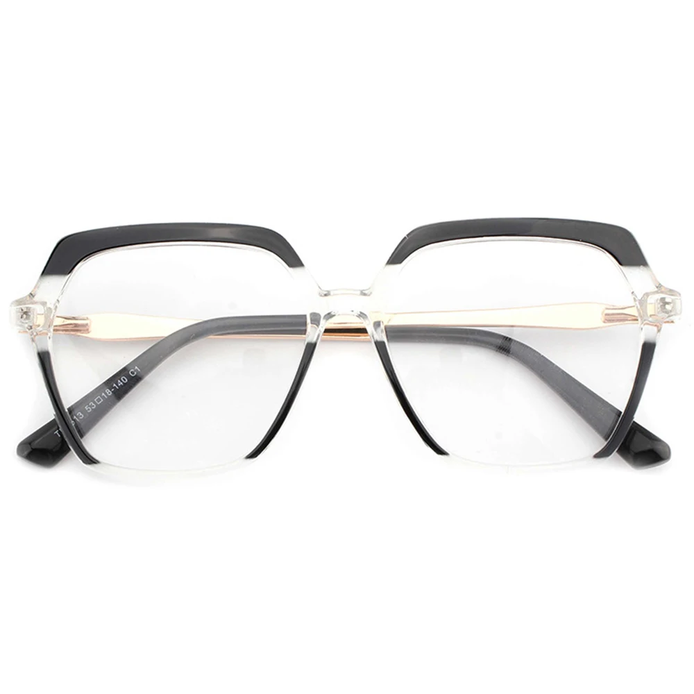 

Модная TR большая металлическая оправа изысканные петли градиентная оптическая оправа пользовательские фотохромные очки для чтения при близорукости линзы по рецепту