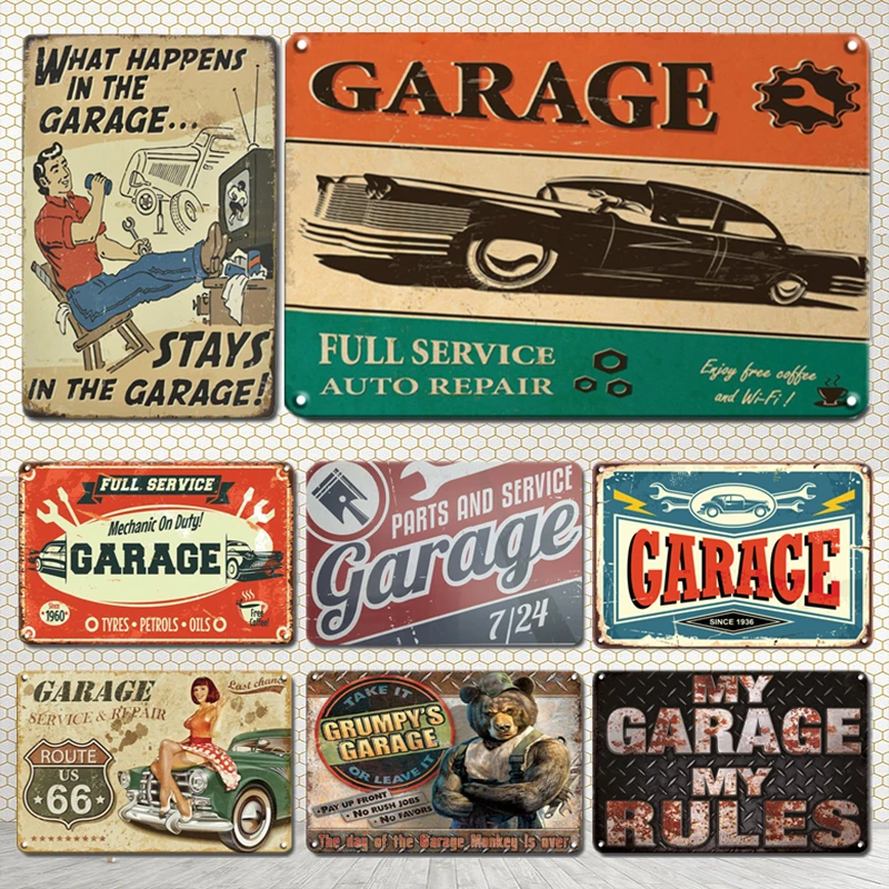 Classic Garage Service Metal Plaque Tin Sign Vintage Man Cave Garage Wall Decor Metal Plate Signs Retro Home Decoration
Classic Garage Service Metal Plaque Tin Sign Vintage Man Cave Garage Wall Decor Metal Plate Signs Retro Home Decoration