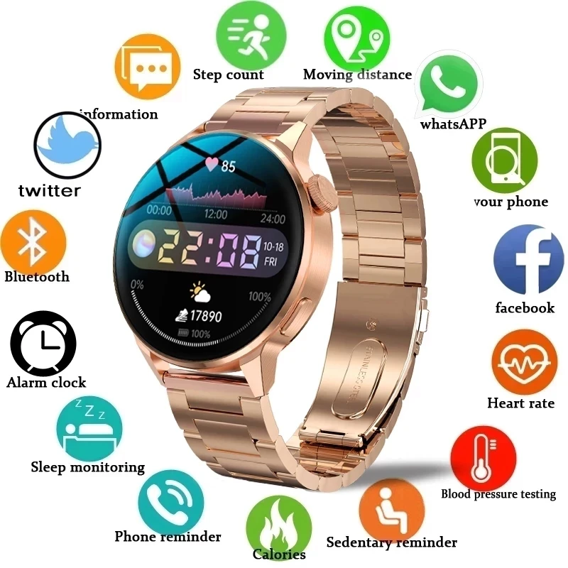 2022 NFC Smart Watch Women Bluetooth Call Sport GPS Track Watch Custom Dial Heart Rate ECG Smartwatch For Samsung Huawei Xiaomi
2022 NFC Smart Watch Women Bluetooth Call Sport GPS Track Watch Custom Dial Heart Rate ECG Smartwatch For Samsung Huawei Xiaomi