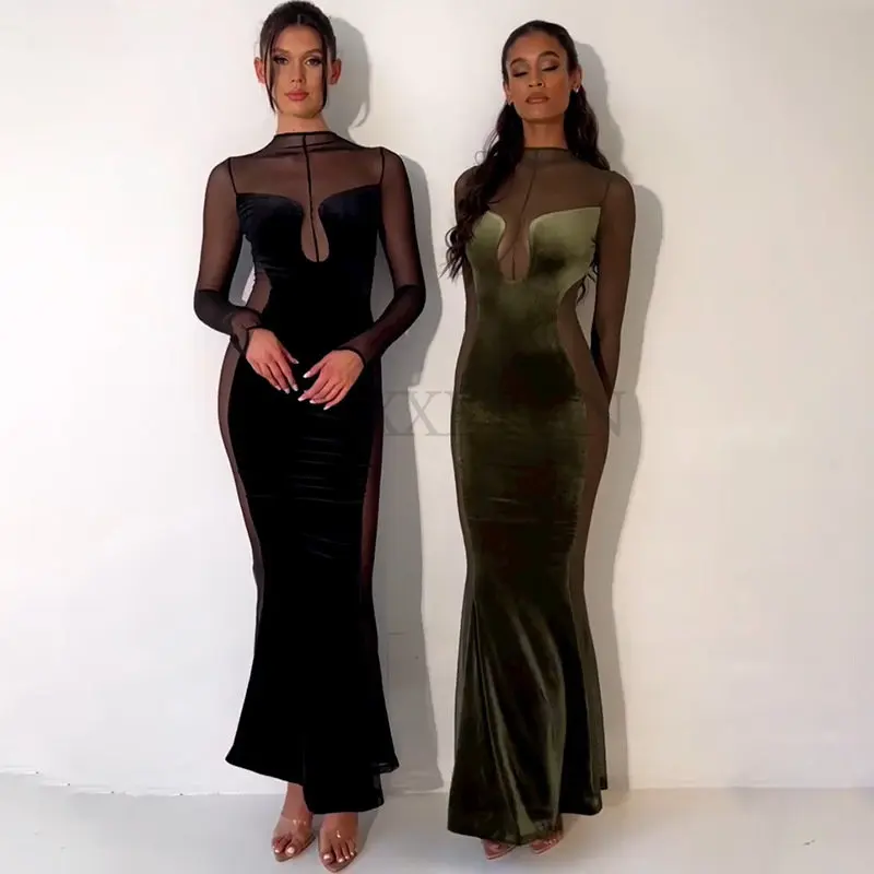 Mesh WOMENGAGA Super Sexy Lace Slim Skinny Hot Sexy Maxi Long Dress Mesh Lace Transparent Hot Sexy Korean Women Dresses
Mesh WOMENGAGA Super Sexy Lace Slim Skinny Hot Sexy Maxi Long Dress Mesh Lace Transparent Hot Sexy Korean Women Dresses
