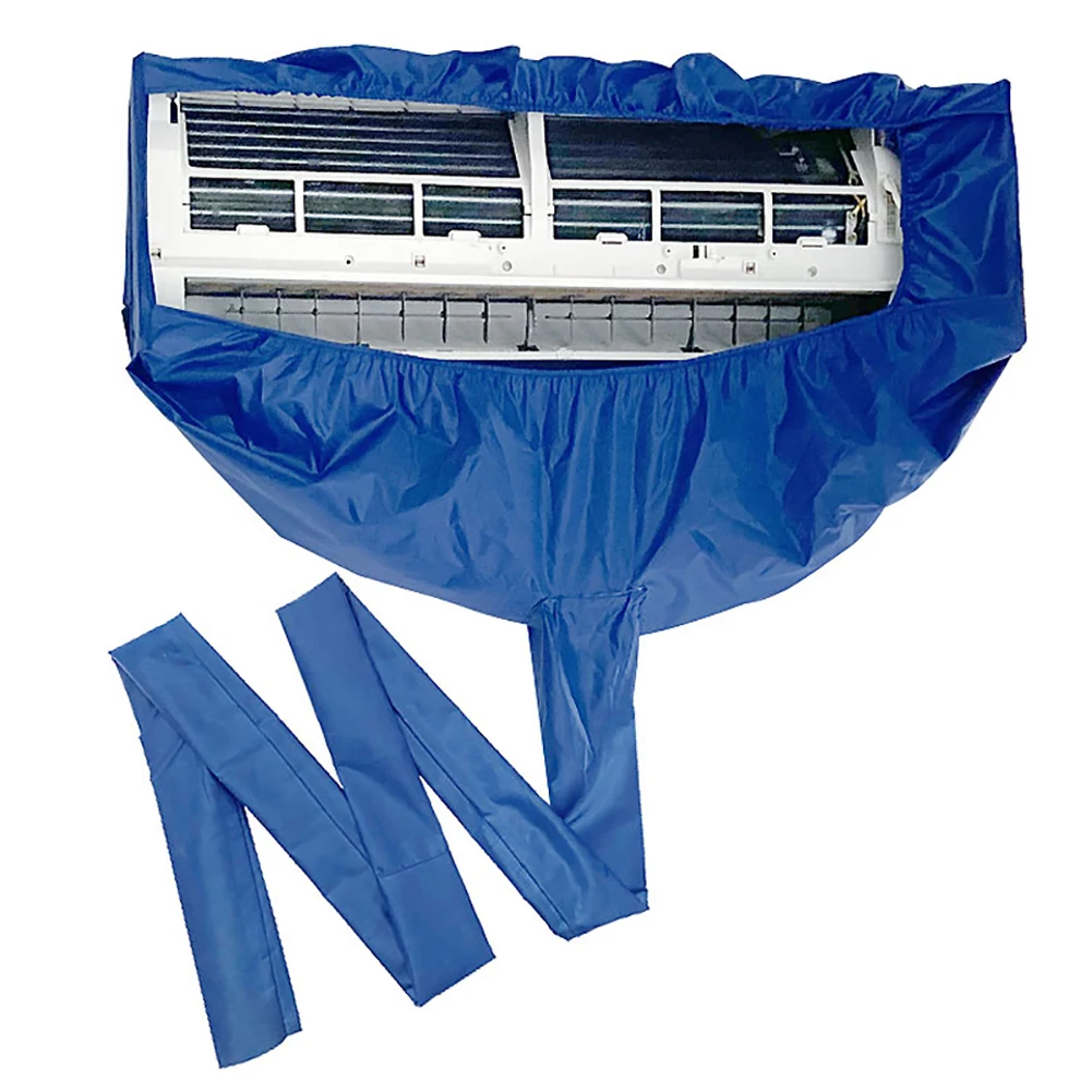 

Instock Home Air Conditioner Cleaning Cover With Drain Outlet Waterproof Dust Clean Protector Bag Cover