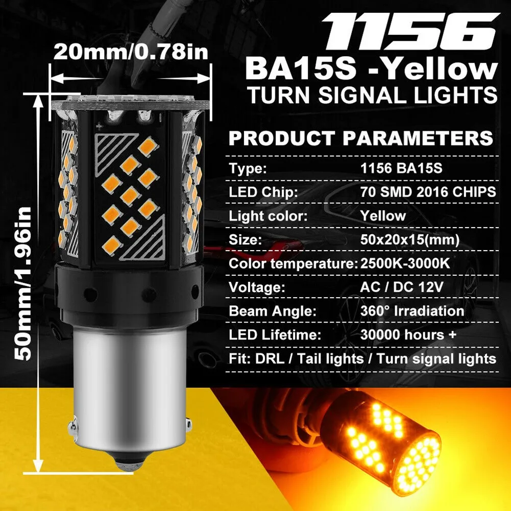 2x 23W LED Light Bulbs Bulbs Chip Car Turn Signal Reverse Light 1156 BA15S COB 1156 BA15S LED 70SMD 2016 Kit Parts Practical
2x 23W LED Light Bulbs Bulbs Chip Car Turn Signal Reverse Light 1156 BA15S COB 1156 BA15S LED 70SMD 2016 Kit Parts Practical