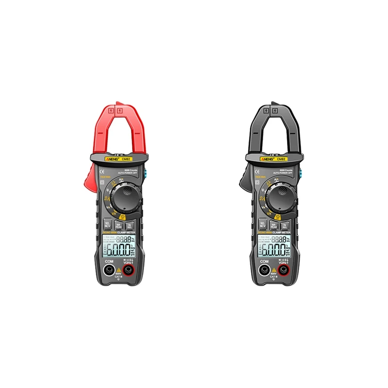 ANENG CM82 Clamp Meter DC/AC 600A Current Voltage 6000 Counts Multimeter Ammeter Tester Car Amp Capacitance NCV Ohm Test 
ANENG CM82 Clamp Meter DC/AC 600A Current Voltage 6000 Counts Multimeter Ammeter Tester Car Amp Capacitance NCV Ohm Test