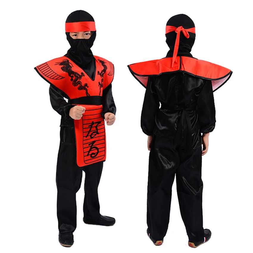 

Костюм ниндзя самурая, детские костюмы на Хэллоуин для малышей, рыцарь, воин, ниндзя, косплей, аниме, карнавальные костюмы для мальчиков