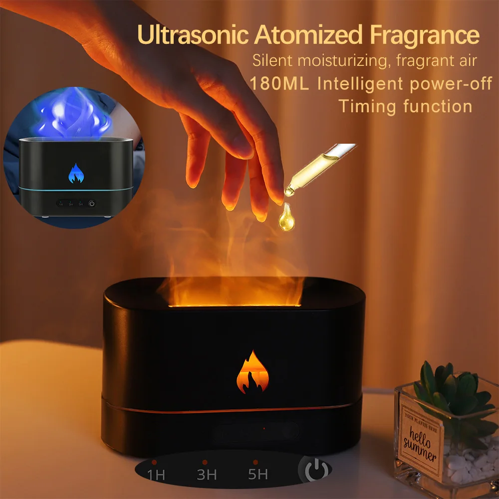 Fragrance Diffuser Air Humidifier Aromatherapy Essential Oil Home Electric Ultrasonic Cool Mist Maker Fogger Led Flame Lamp Arom
Fragrance Diffuser Air Humidifier Aromatherapy Essential Oil Home Electric Ultrasonic Cool Mist Maker Fogger Led Flame Lamp Arom