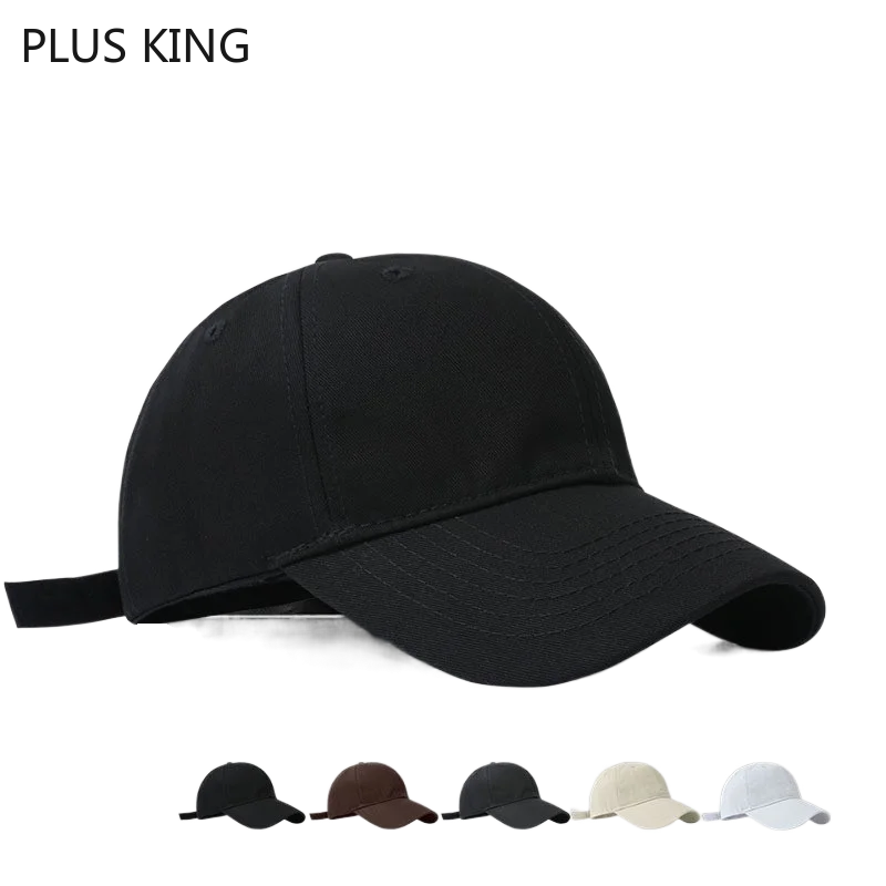 

Бейсболка для мужчин и женщин, хлопковая кепка с большой головкой в стиле хип-хоп, для взрослых, 59-62 см 61-65 см, однотонная Кепка-тракер, большие размеры