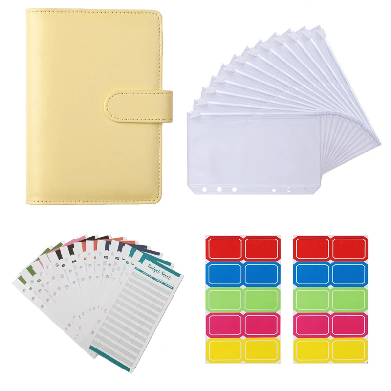 A6 PU Binder Budget Cash Envelope Packets Lable Macaroon Color Cover Diary Agenda Planner Bullet Cover School Stationery 27pcs
A6 PU Binder Budget Cash Envelope Packets Lable Macaroon Color Cover Diary Agenda Planner Bullet Cover School Stationery 27pcs