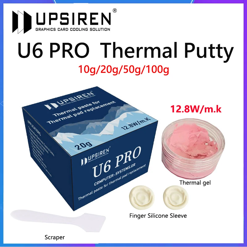 UPSIREN U6 PRO Thermal Putty For GPU BTC Graphics Card Thermal Pad Replacement Custom Thickness Non-Conductive Thermal Putty
UPSIREN U6 PRO Thermal Putty For GPU BTC Graphics Card Thermal Pad Replacement Custom Thickness Non-Conductive Thermal Putty