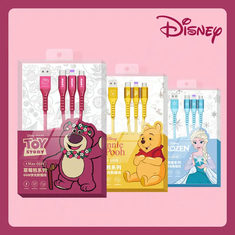 Disney 3 in 1 Charging Cable Data Fast Charging Cable Strawberry Winnie the Pooh Frozen for Micro Type-C USB Lightning Charger C
Disney 3 in 1 Charging Cable Data Fast Charging Cable Strawberry Winnie the Pooh Frozen for Micro Type-C USB Lightning Charger C
