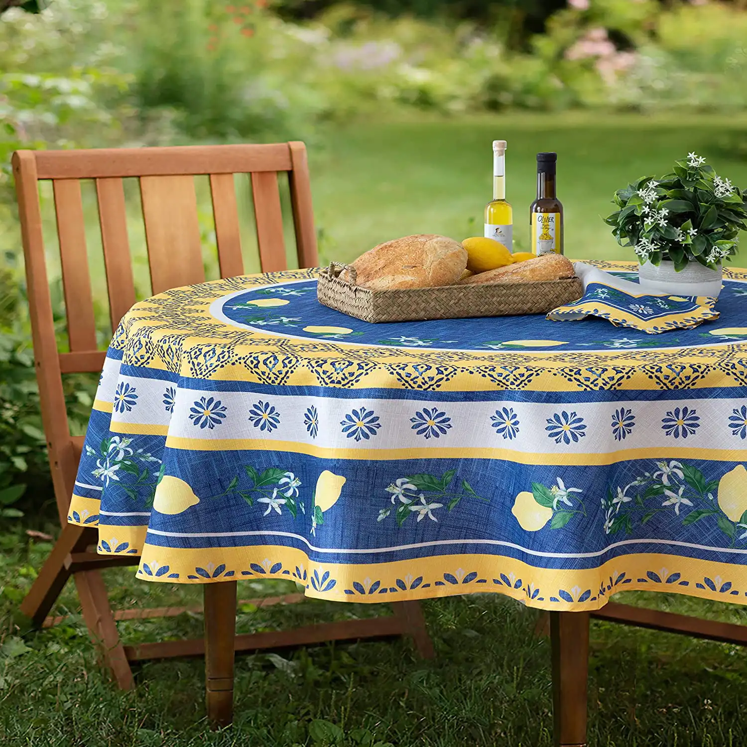 Provence Blue Lemon Mediterranean Garden Country French Fabric Tablecloth by , Indoor Outdoor, Stain and Water Resistant, Wrinkl
Provence Blue Lemon Mediterranean Garden Country French Fabric Tablecloth by , Indoor Outdoor, Stain and Water Resistant, Wrinkl