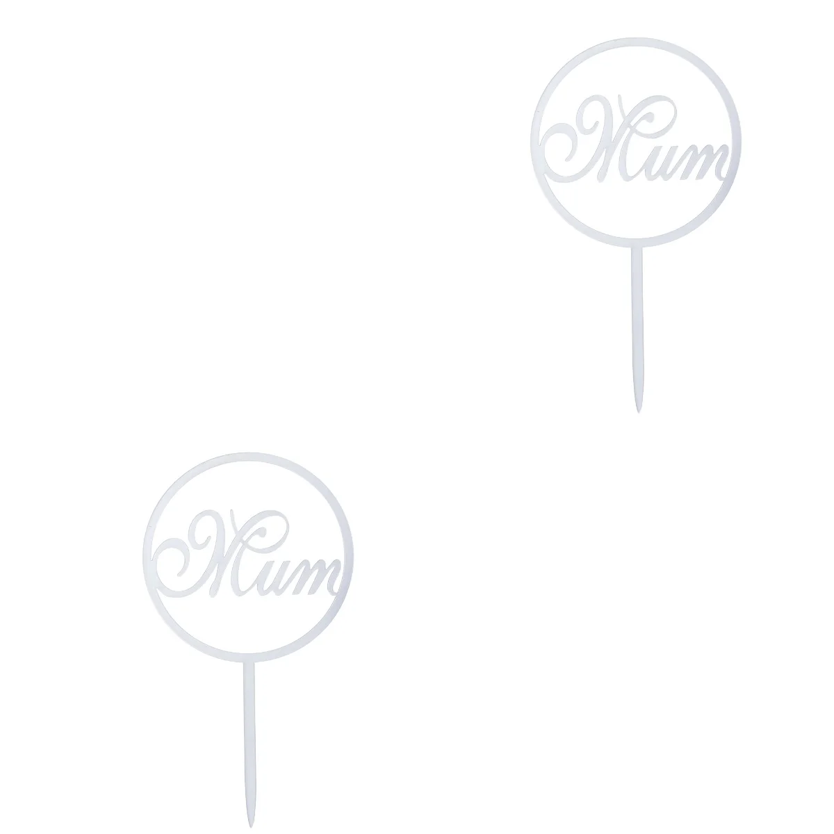 2pcs MUM Acrylic Mirror Cupcake Sticks Round Cake Picks Party Supplies Decoration for Mother's Day Women's Day
2pcs MUM Acrylic Mirror Cupcake Sticks Round Cake Picks Party Supplies Decoration for Mother's Day Women's Day