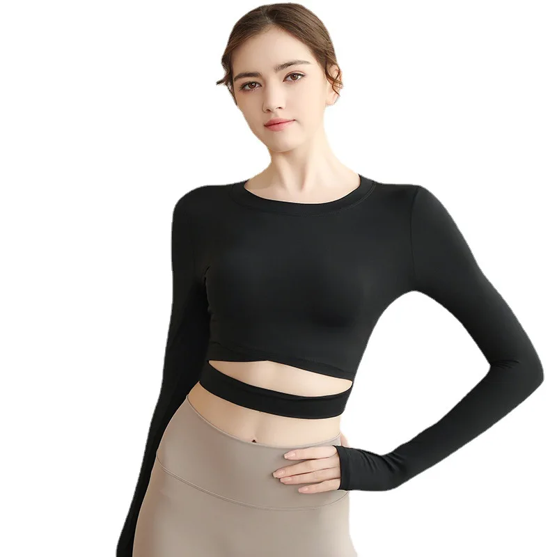 Yoga clothing sports jacket female tight running long-sleeved T-shirt fitness top
Yoga clothing sports jacket female tight running long-sleeved T-shirt fitness top