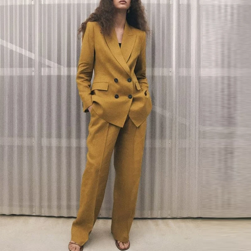 Women's Blazer Suits Set Woman 2 Pieces 2023 New Solid Office Blazer Sets Elegant Pants Two Piece Women Outfits
Women's Blazer Suits Set Woman 2 Pieces 2023 New Solid Office Blazer Sets Elegant Pants Two Piece Women Outfits