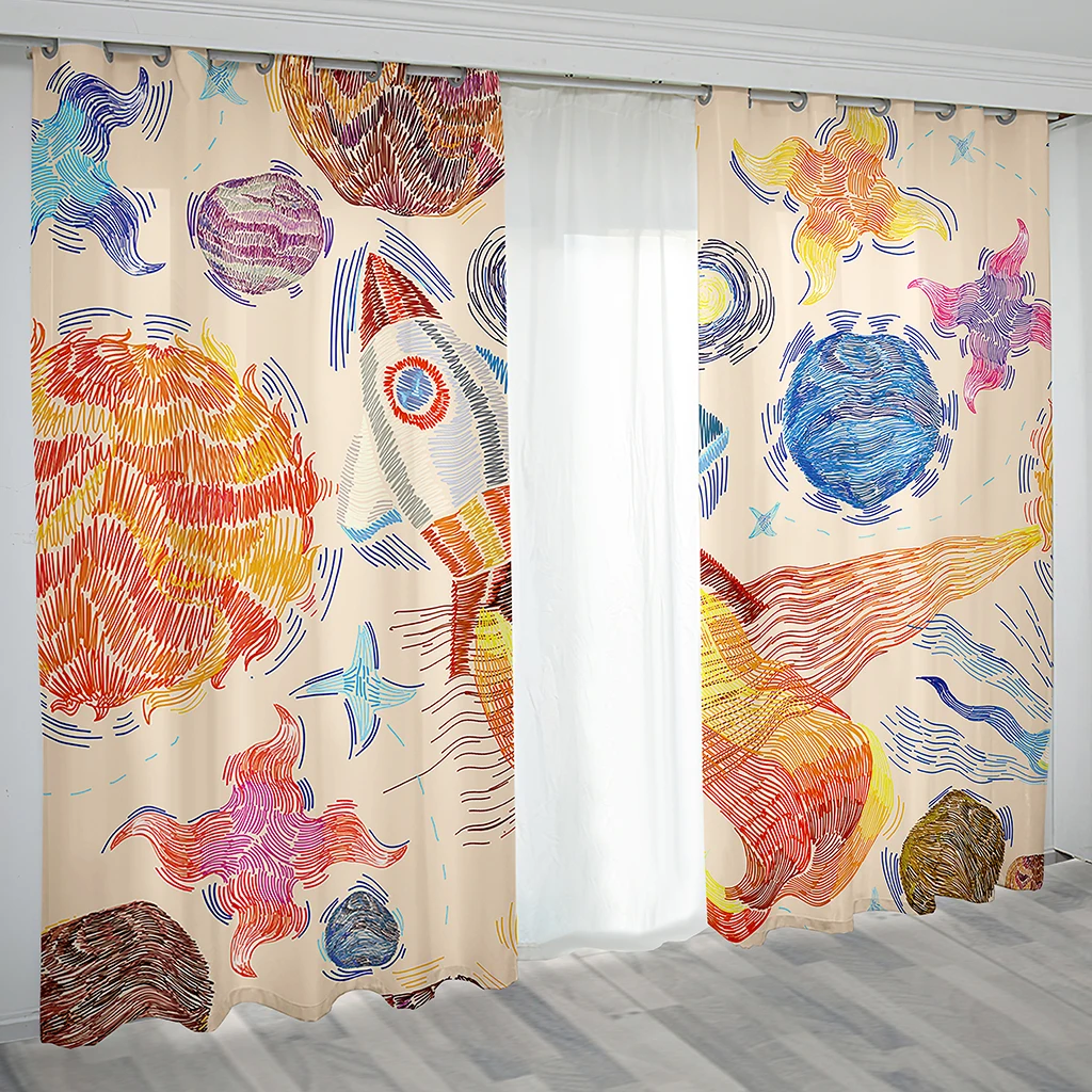 3D Printing Embroidered Space Plant Cartoon Cat Window Curtains For Bedroom Living Room Bathroom Kicthen Door Hall Cupboard 2pcs
3D Printing Embroidered Space Plant Cartoon Cat Window Curtains For Bedroom Living Room Bathroom Kicthen Door Hall Cupboard 2pcs