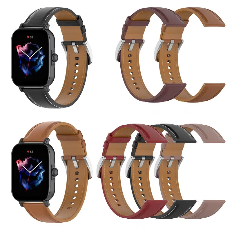 20mm Genuine Leather Strap Watchband For Samsung Galaxy Watch4 40 44mm/Watch 4 Classic 42 46mm Huami Amazfit GTS3 GTS2 BIP Bands 
20mm Genuine Leather Strap Watchband For Samsung Galaxy Watch4 40 44mm/Watch 4 Classic 42 46mm Huami Amazfit GTS3 GTS2 BIP Bands
