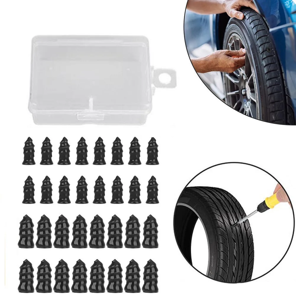 32pcs/set Car Vacuum Tire Repair Nails Rubber Black Screw Nail Fast Tool Set Tire Repair Kit With 1pc Storage Box
32pcs/set Car Vacuum Tire Repair Nails Rubber Black Screw Nail Fast Tool Set Tire Repair Kit With 1pc Storage Box