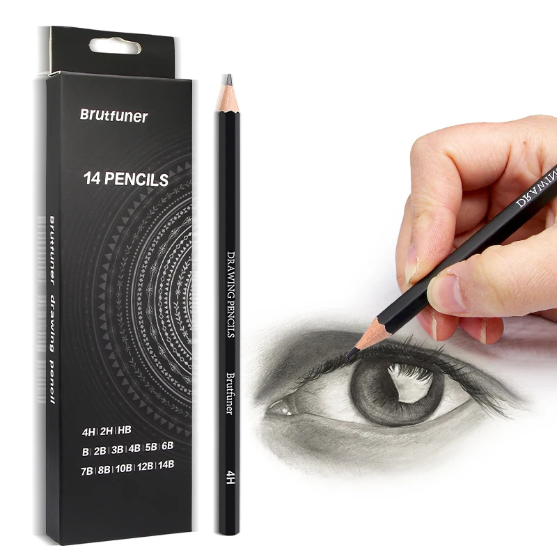 Brutfuner 14Pcs Professional Wooden Sketch Pencils 14B12B 8B 7B 6B 5B 4B 2B Graphite Art Manual Draw Pen for School Stationery
Brutfuner 14Pcs Professional Wooden Sketch Pencils 14B12B 8B 7B 6B 5B 4B 2B Graphite Art Manual Draw Pen for School Stationery