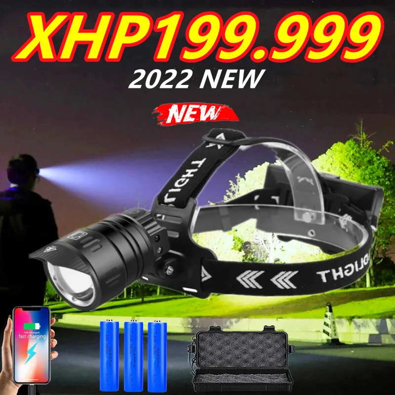 2022 XHP199 Powerful Led Headlamp 18650 Head Flashlight Fishing Head Lamp Light High Power Headlight Rechargeable Usb Lantern
2022 XHP199 Powerful Led Headlamp 18650 Head Flashlight Fishing Head Lamp Light High Power Headlight Rechargeable Usb Lantern