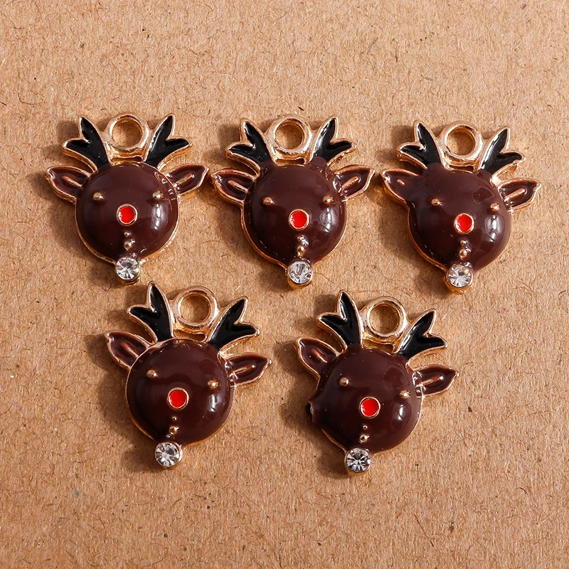 10pcs 16x18mm Cartoon Christmas Charms Enamel Deer Antlers Charms Pendants for Jewelry Making DIY Earrings Necklaces Crafts Gift
10pcs 16x18mm Cartoon Christmas Charms Enamel Deer Antlers Charms Pendants for Jewelry Making DIY Earrings Necklaces Crafts Gift