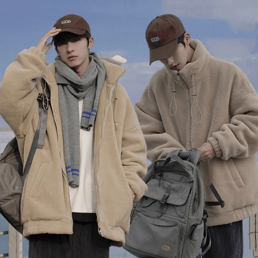 Lamb Coat Korean Fashion Granular Plush Thickened Winter Men's Warm Cotton Jackets Coat Couple Clothes Cardian Fleece Zip Tops
Lamb Coat Korean Fashion Granular Plush Thickened Winter Men's Warm Cotton Jackets Coat Couple Clothes Cardian Fleece Zip Tops