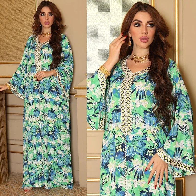 Islamic Clothing Women Muslim Summer Fashion Abayas Floral Boho Maxi Dresses Moroccan Caftan Wedding Dress Dubai Turkish Robe
Islamic Clothing Women Muslim Summer Fashion Abayas Floral Boho Maxi Dresses Moroccan Caftan Wedding Dress Dubai Turkish Robe