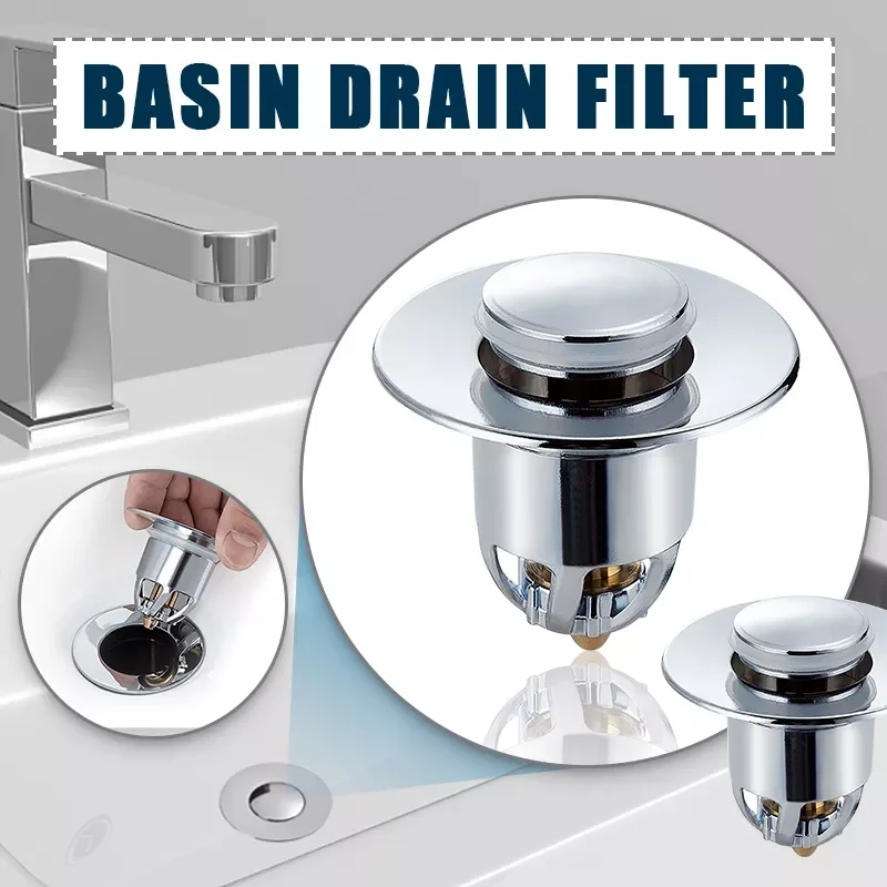 Universal ABS Brass Pop-Up Bounce Core Basin Drain Filter Hair Catcher Deodorant Bath Stopper Kitchen Bathroom Tool
Universal ABS Brass Pop-Up Bounce Core Basin Drain Filter Hair Catcher Deodorant Bath Stopper Kitchen Bathroom Tool