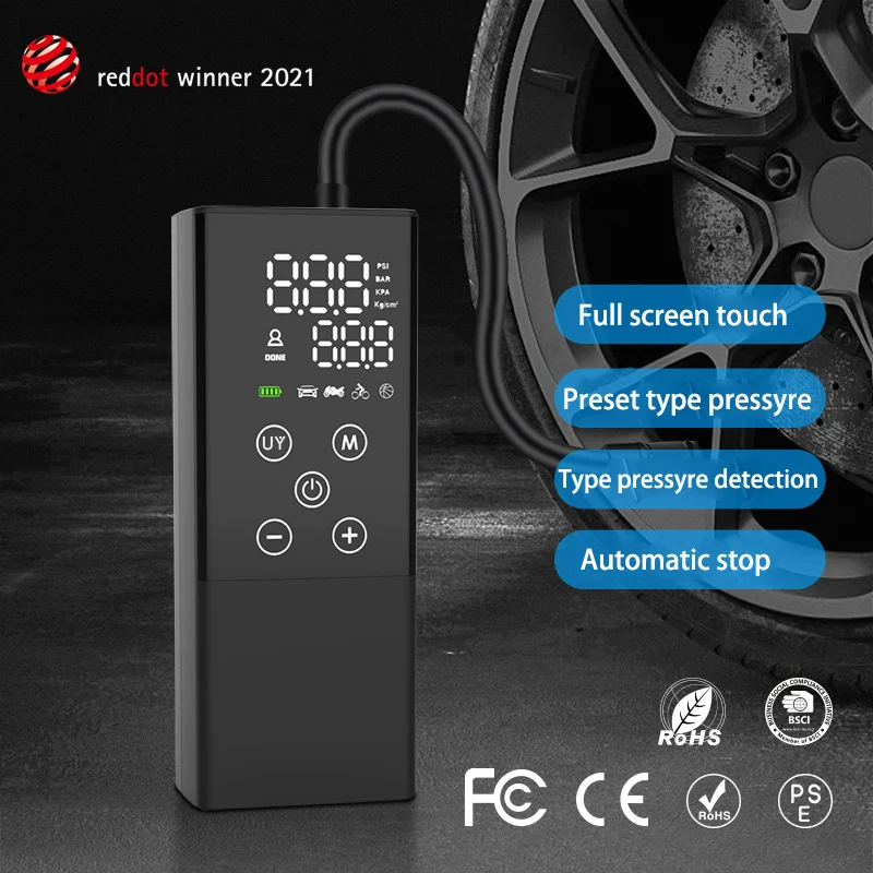 Car Tire Inflator Portable Wireless Air Compressor Digital Pressure Gauge LED Light Mini Rechargeable Electric Air Pump
Car Tire Inflator Portable Wireless Air Compressor Digital Pressure Gauge LED Light Mini Rechargeable Electric Air Pump