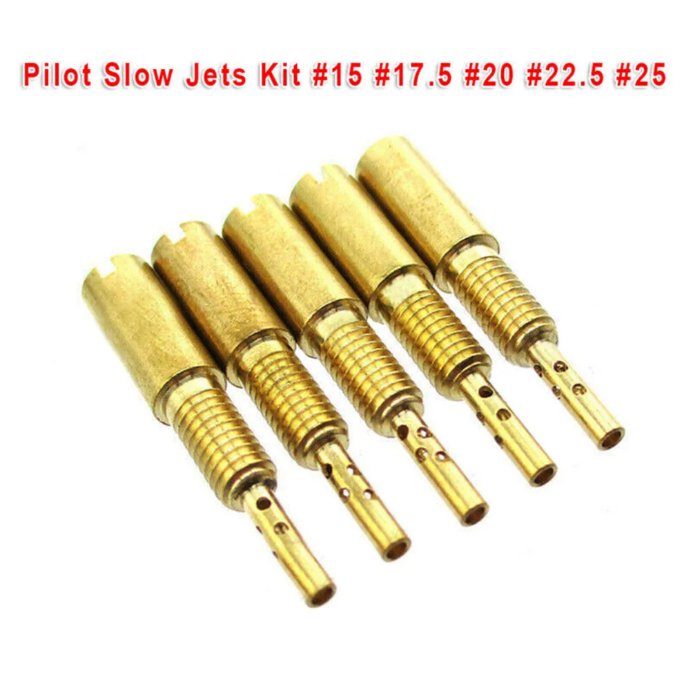 Карбюратор Pilot Slow Jets #15 #17,5 #20 #22,5 #25, 5 шт., автомобильный инструмент для искусственных элементов, Детали Карбюратора для гоночного квадроцикла
Карбюратор Pilot Slow Jets #15 #17,5 #20 #22,5 #25, 5 шт., автомобильный инструмент для искусственных элементов, Детали Карбюратора для гоночного квадроцикла