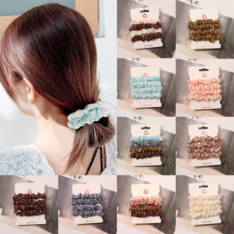 4pcs Pure Silk Skinnies Small Scrunchie Set Hair Bow Ties Ropes Bands Skinny Scrunchy Elastics Ponytail Holders for Women Girls
4pcs Pure Silk Skinnies Small Scrunchie Set Hair Bow Ties Ropes Bands Skinny Scrunchy Elastics Ponytail Holders for Women Girls