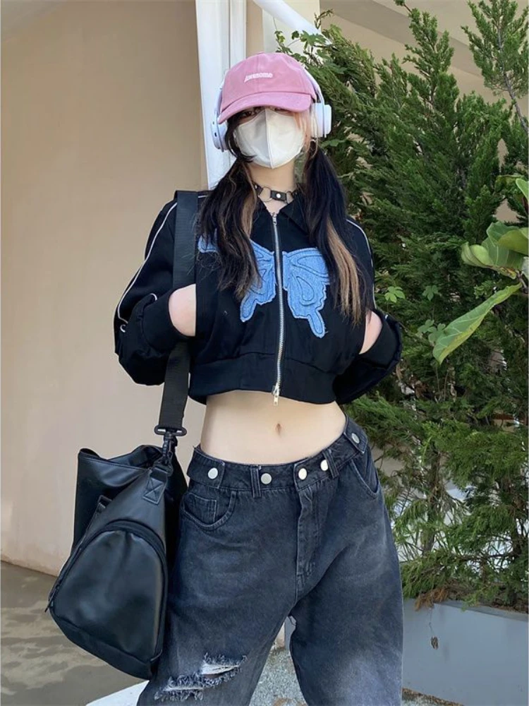 Deeptown Y2K Harajuku Zip Up Hoodies Women Vintage Grunge Oversized Patchwork Sweatshirts Casual Crop Tops Jackets Kpop Gothic
Deeptown Y2K Harajuku Zip Up Hoodies Women Vintage Grunge Oversized Patchwork Sweatshirts Casual Crop Tops Jackets Kpop Gothic