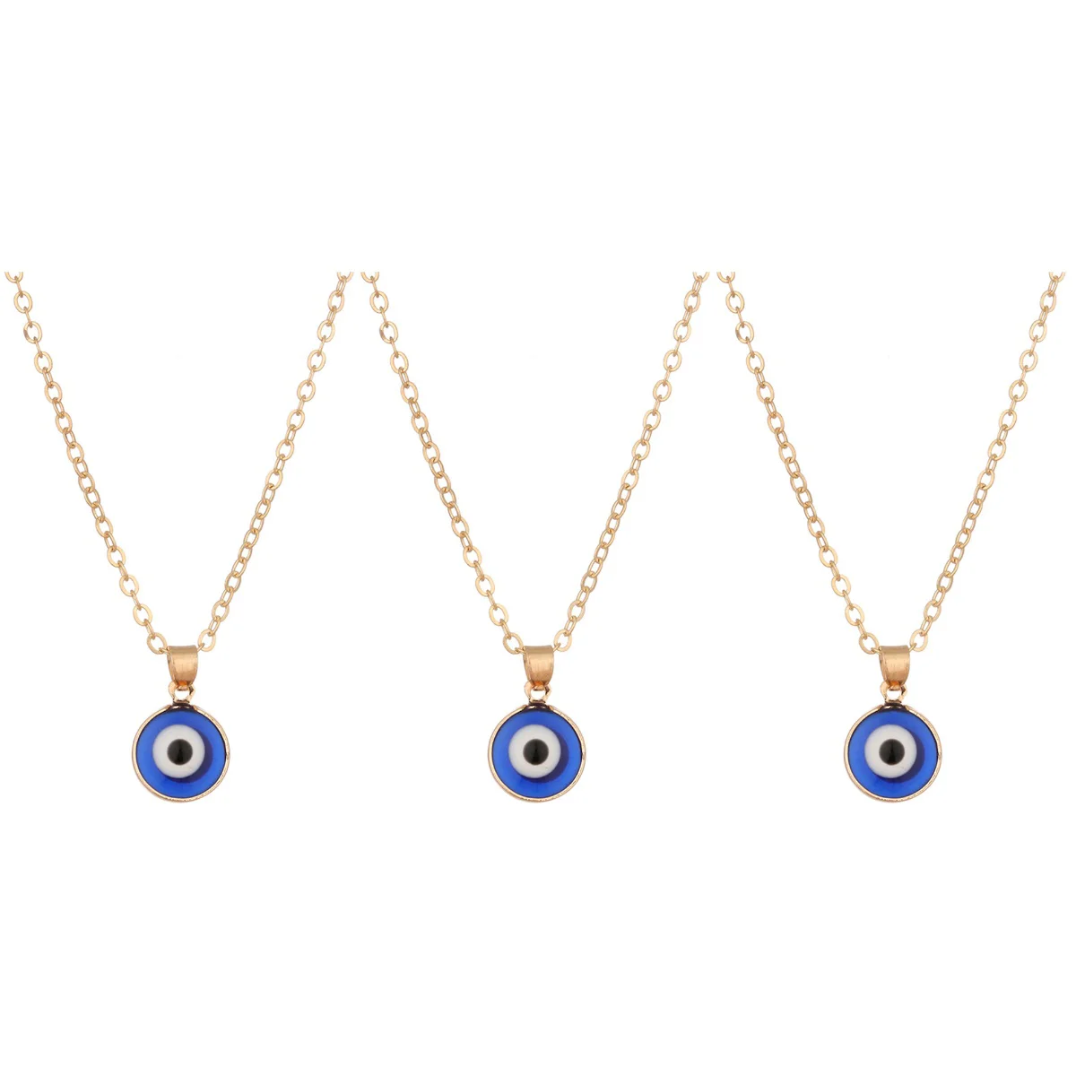 3 Pieces Chain Necklace Blue Choker Eyes Evil Pendant Gold Amulet Alloys (iron Turkish Protection
3 Pieces Chain Necklace Blue Choker Eyes Evil Pendant Gold Amulet Alloys (iron Turkish Protection