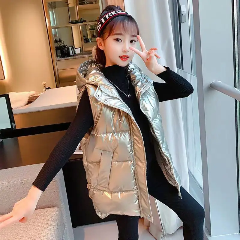 Winter Children Mid-length Sleeveless Down Cotton Jacket Kids Casual Hooded Coat Girls Thick Warm Long Vest Outwear TZ228
Winter Children Mid-length Sleeveless Down Cotton Jacket Kids Casual Hooded Coat Girls Thick Warm Long Vest Outwear TZ228