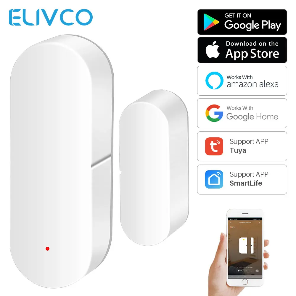 Tuya Smart WiFi Door Sensor Doors Windows Open/Closed Detectors Home Security Protection Alarm System Support Google Home Alexa
Tuya Smart WiFi Door Sensor Doors Windows Open/Closed Detectors Home Security Protection Alarm System Support Google Home Alexa