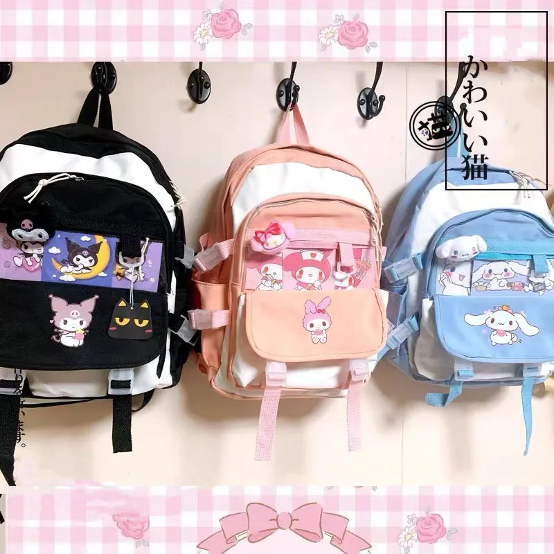 Sanrioed Cinnamoroll My Melody Kuromi мультяшный Рюкзак Портативный большой объем JK Милая дорожная сумка подарок
Sanrioed Cinnamoroll My Melody Kuromi мультяшный Рюкзак Портативный большой объем JK Милая дорожная сумка подарок