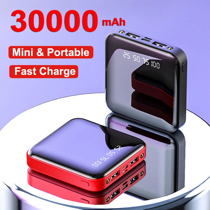Portable Mini Power Bank Fast Charging 30000mAh External Charger Digital Display External Battery Pack LED for iPhone Xiaomi
Portable Mini Power Bank Fast Charging 30000mAh External Charger Digital Display External Battery Pack LED for iPhone Xiaomi