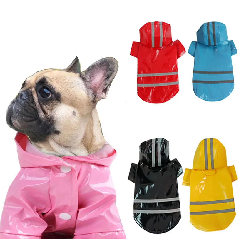 

Pet Dog Rain Coat Clothes Puppy Casual Cat Raincoat Waterproof Jacket Outdoor Rainwear Hood Apparel Jumpsuit Pet Supplies