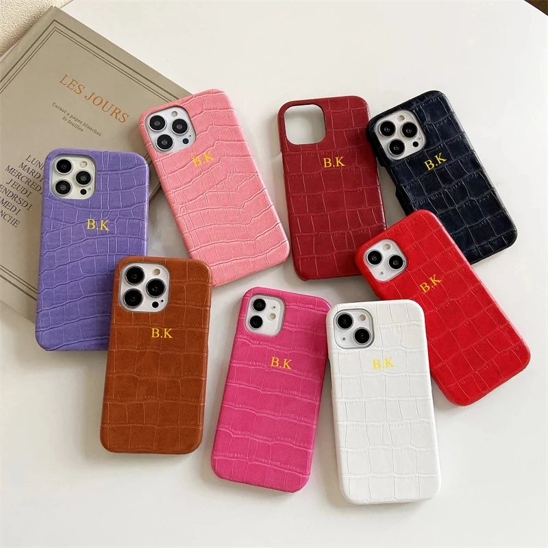 Personalise Customize Name Gold Letter Leather Case For iPhone 13 12 11 Pro XS Max X XR 6 7 8 Plus SE 2 Luxury Crocodile Cover
Personalise Customize Name Gold Letter Leather Case For iPhone 13 12 11 Pro XS Max X XR 6 7 8 Plus SE 2 Luxury Crocodile Cover